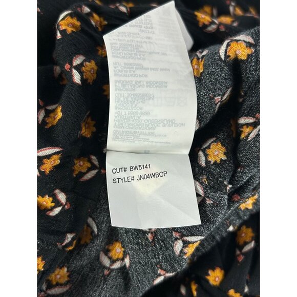 BILLABONG Open Heart Romper Sz L Orange Floral Open Back Tie Romper Boho Summer - Picture 10 of 11